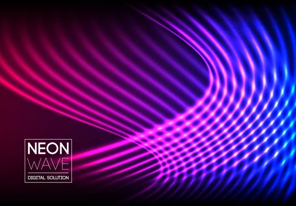 Bright Neon Lines Background 80S Style — Stock Vector