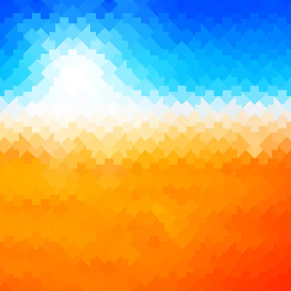 矢印模様のタイルで作られた光沢のある太陽の背景 — ストックベクタ