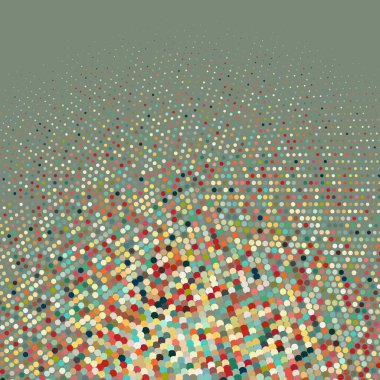 Retro yarım ton noktalı düz renkli süs.