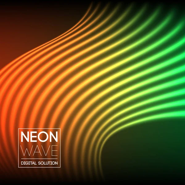 Bright Neon Lines Background 80S Style — Stock Vector