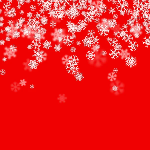 Noël Neige Fond Saisonnier Avec Des Flocons Neige Éparpillés Tombant — Image vectorielle
