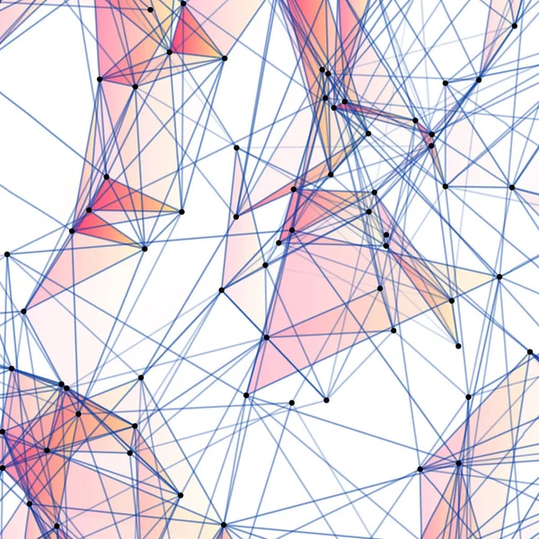 Fond Abstrait Avec Grille Pointillée Cellules Triangulaires — Image vectorielle