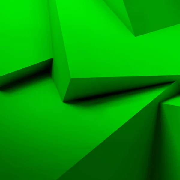 Fundo Geométrico Abstrato Com Cubos Verdes Sobrepostos Realistas — Vetor de Stock