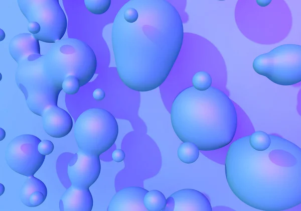 Fond Abstrait Avec Des Gouttes Liquides Bleues Violettes Dans Style — Photo