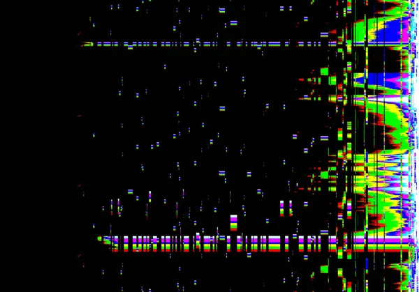 Astratto Sfondo Glitch Con Dati Danneggiati Errore Linee Pixelate Onde — Foto Stock