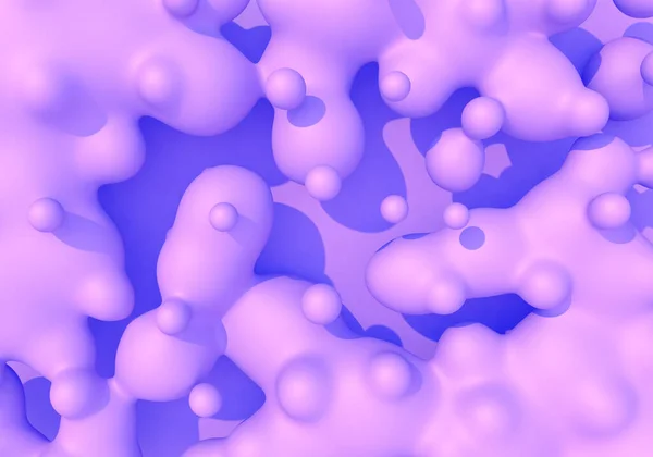 Абстрактный Фон Розовыми Синими Каплями Жидкости Стиле Папоротника — стоковое фото