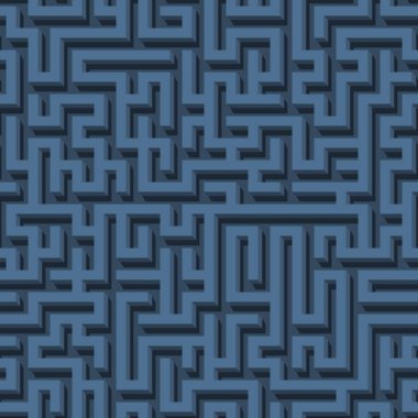 Gri uçsuz bucaksız döşemeli labirent kumaş ya da duvar kağıdı deseni