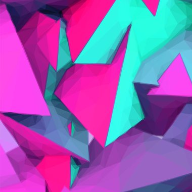 Renkli mavi ve mor üçgen şekilli soyut arkaplan