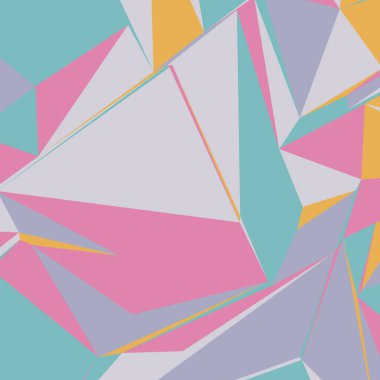 Dergiler, kitapçıklar veya cep telefonu kilidi ekranı için renkli üçgenler içeren soyut arkaplan