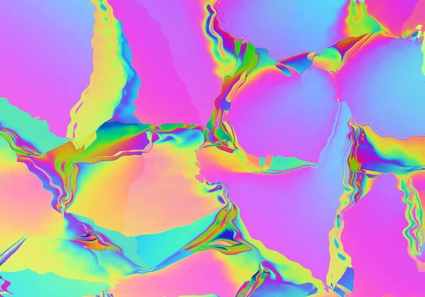 Абстрактный Фон Цветным Потоком Рябью Над Трехмерными Изображениями — стоковое фото