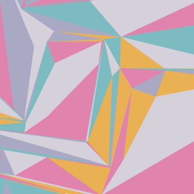 Dergiler, kitapçıklar veya cep telefonu kilidi ekranı için renkli üçgenler içeren soyut arkaplan