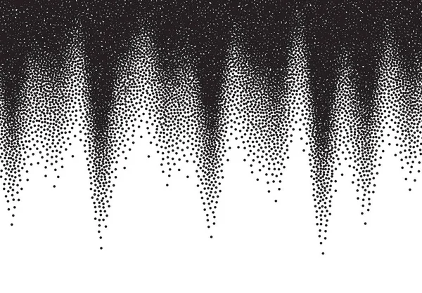 Dotwork Fond Dégradé Pointillés Noir Blanc — Image vectorielle