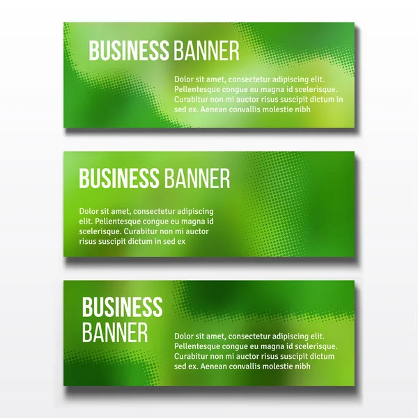 Set Three Horizontal Business Banners Templates — Stock Vector