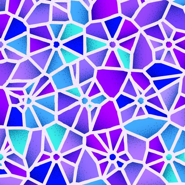 在Voronoi网格上具有鲜明色彩和复古风格的复古斜率的抽象背景 — 图库矢量图片