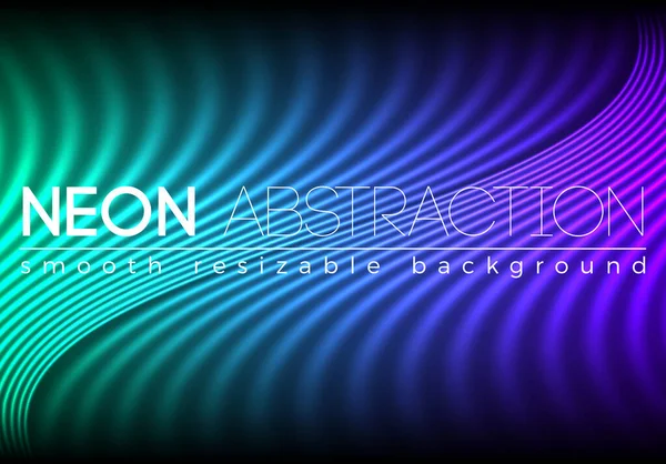 Ljus Neon Linjer Bakgrund Med Talet Stil — Stock vektor