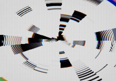 TV ızgara ayarlama biçimi ve pikselli yapıya sahip soyut arkaplan