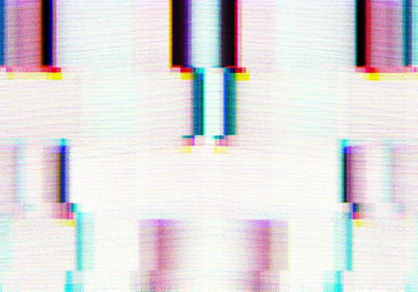 Abstract Achtergrond Met Kleurrijke Glitch Scanlijnen Grungy Stijl — Stockfoto