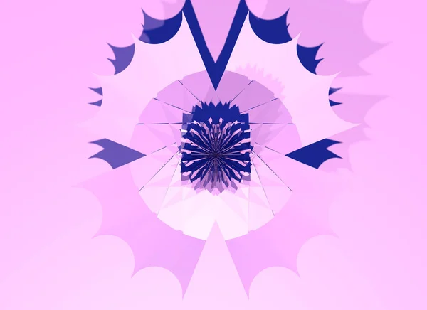 ピンクまたは紫の背景に科学とSf未来的なテーマを持つ鋭い混沌とした多角形構造を持つ抽象的な背景 3Dイラスト — ストック写真