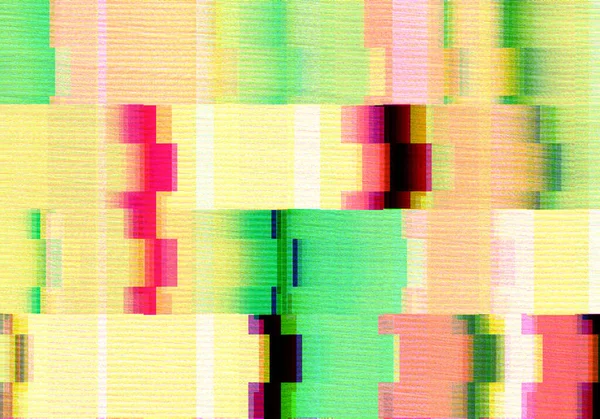 Abstrakt Bakgrund Med Färgglada Glitch Scanlines Grungy Stil — Stockfoto