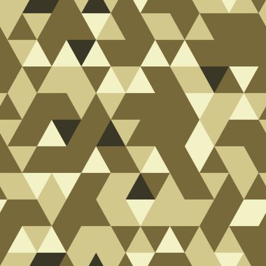 Üçgen dijital koruma süslemesi ile haki rengi pürüzsüz desen