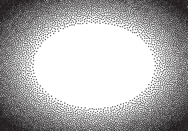 Dotwork Gradient Background Black White Stipple Dots — Stock Vector