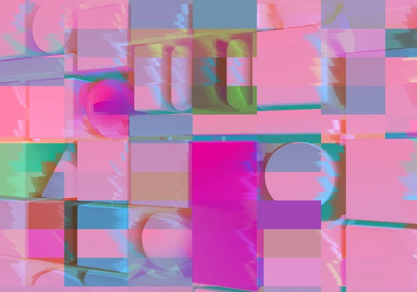 Абстрактный Фон Рисунками Эффектом Цветного Скольжения Экрана — стоковое фото