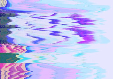 Hasarlı veri hatası piksel çizgiler ve dalgalarla soyut arkaplan 