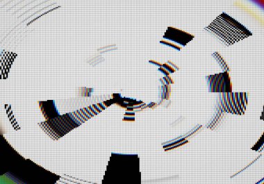 TV ızgara ayarlama biçimi ve pikselli yapıya sahip soyut arkaplan