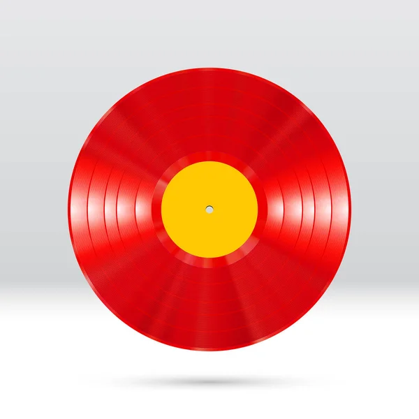 Disque Vinyle Coloré Disque Vinyle Pouces Avec Rainures Brillantes — Image vectorielle