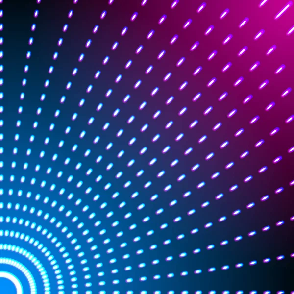 Bright Neon Lines Background 80S Style Short Strokes Circle — Vetor de Stock