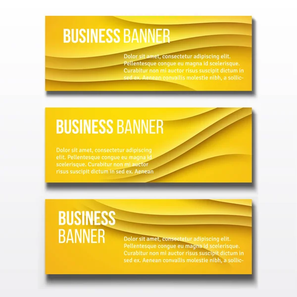 Conjunto Tres Plantillas Banners Comerciales Horizontales — Vector de stock