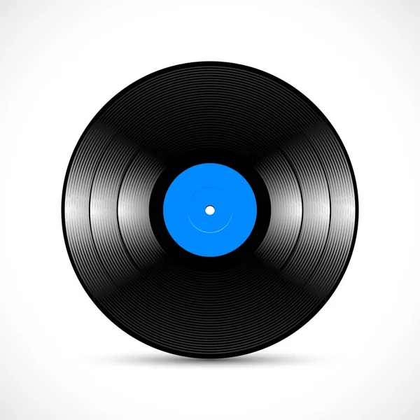 Vinyl Disc Inch Plaat Met Glanzende Groeven — Stockvector