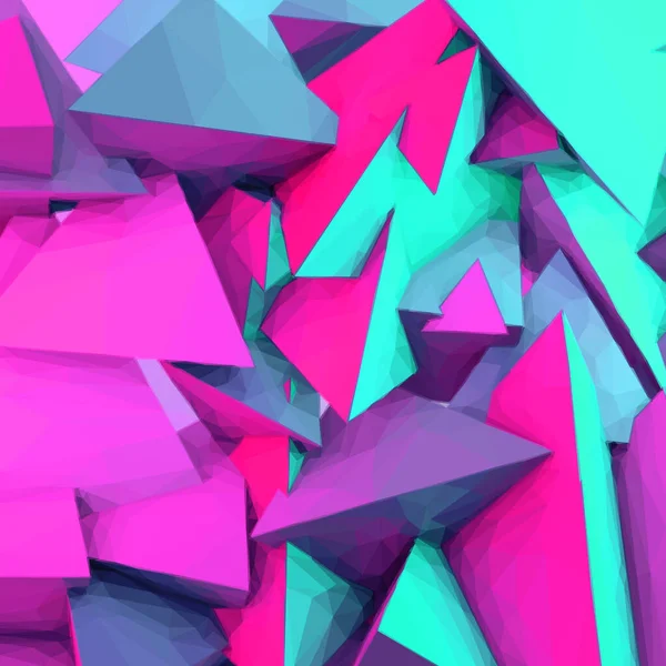 Abstrakter Hintergrund Mit Bunten Blauen Und Lila Dreieckigen Formen — Stockvektor