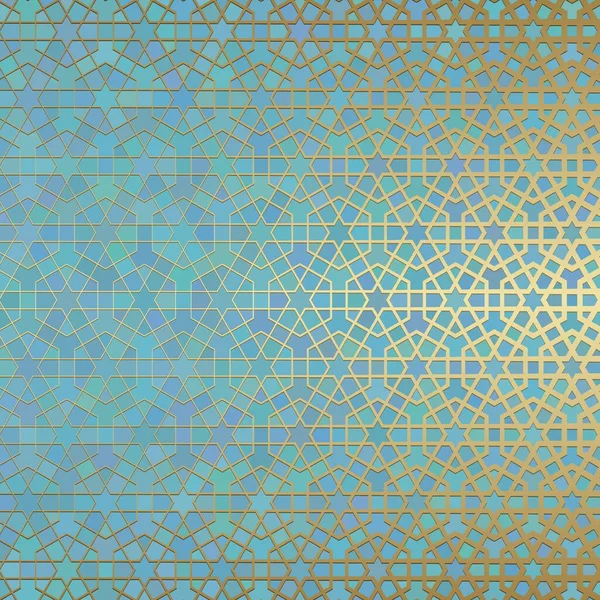 Fondo Abstracto Con Adorno Islámico Textura Geométrica Árabe Motivo Azulejos — Vector de stock