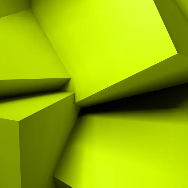 具有现实重叠酸绿色立方体的几何背景 — 图库矢量图片