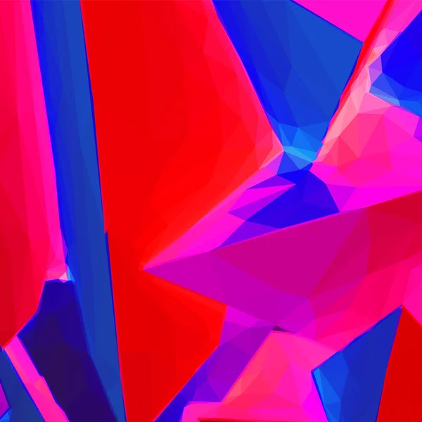 Fundo Abstrato Com Formas Triangulares Azuis Vermelhas Coloridas — Vetor de Stock