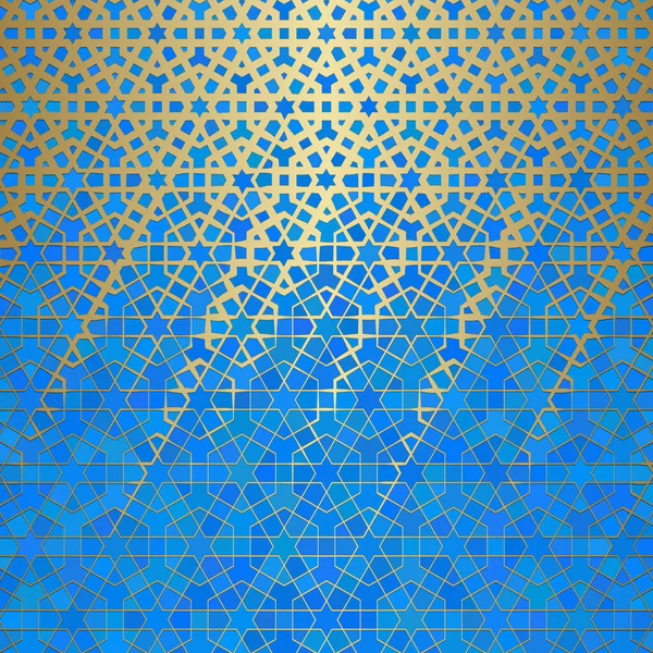 Fondo Abstracto Con Adorno Islámico Textura Geométrica Árabe Motivo Azulejos — Vector de stock