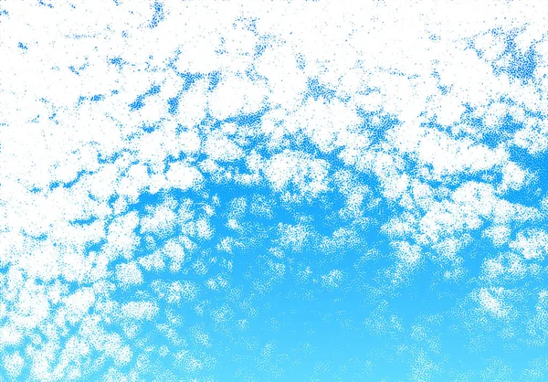 Chmury Wykonane Rozproszonych Kropek Niebieskim Niebie Ilustracja Chmury Dotwork — Wektor stockowy
