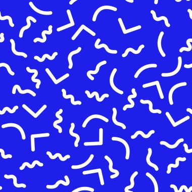 80 'lerin memphis stili ve tek ton renklerine sahip kusursuz desen