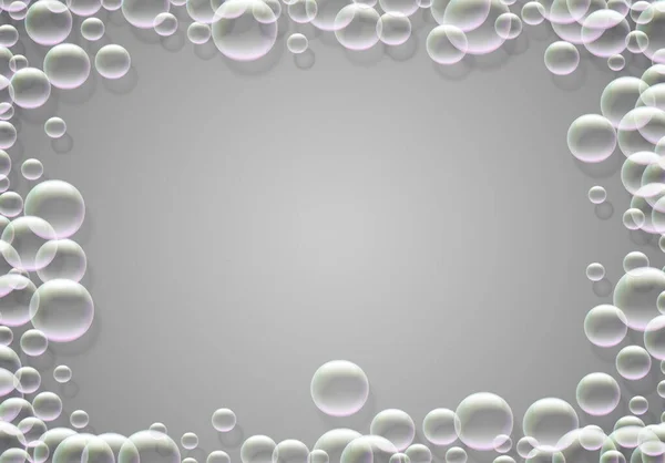 Фон Мыльных Пузырей Радужной Пены Воздушного Цвета — стоковый вектор