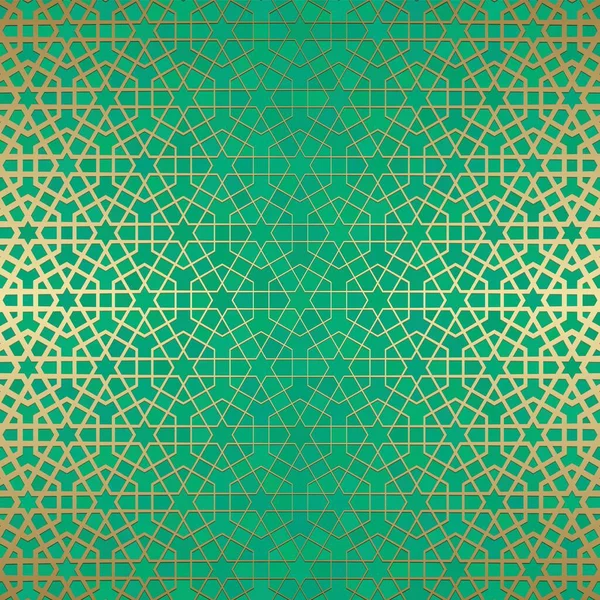 Abstrakter Hintergrund Mit Islamischen Ornamenten Arabisch Geometrische Textur Golden Gefüttert — Stockvektor