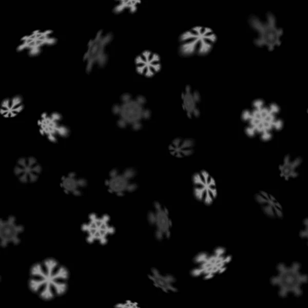 Vánoční Bezešvé Sněhové Vločky Vzor Rozmazané Daleko Padající Sněhové Hvězdy — Stockový vektor