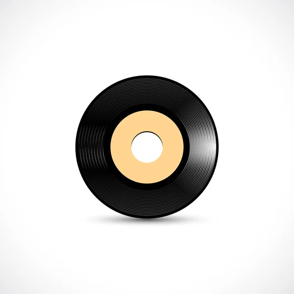 Vinyl Disc Inch Wide Hole Plaat Met Glanzende Groeven — Stockvector