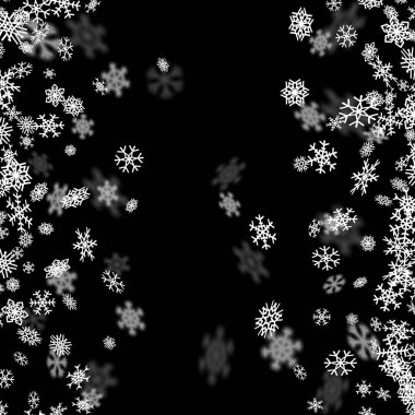 Kar taneleri perspektifi bulanık kar yağışı arkaplanı