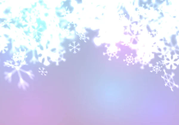 圣诞雪花的背景是由模糊闪亮的雪花构成的飘飘然飘扬的冬雪 精美的季节性装饰品 用于邀请函 圣诞卡或假日海报 — 图库矢量图片