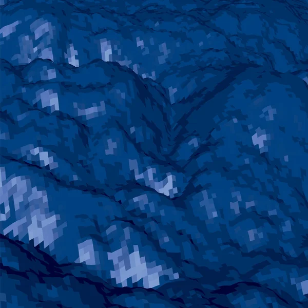 Topoğrafik Manzara Haritalı Soyut Arkaplan Desenli Yumuşakçaları Tepeleri Olan Pikselli — Stok Vektör