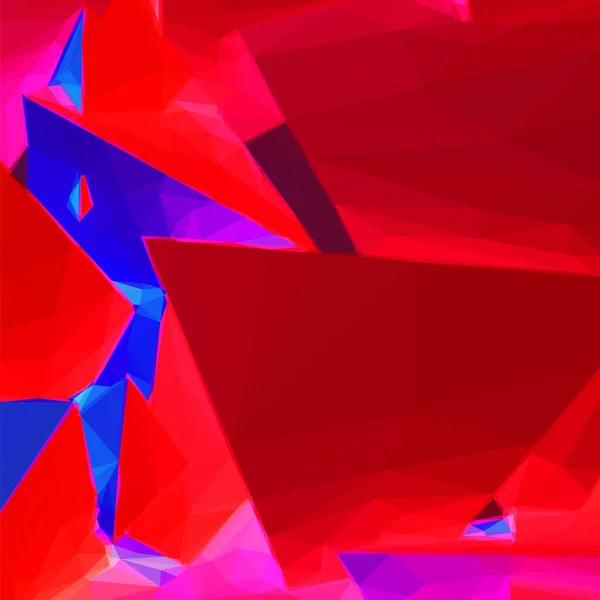 Αφηρημένο Φόντο Πολύχρωμα Μπλε Και Κόκκινα Τριγωνικά Σχήματα — Διανυσματικό Αρχείο