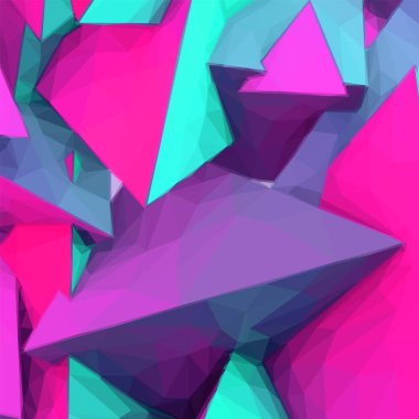 Renkli mavi ve mor üçgen şekilli soyut arkaplan