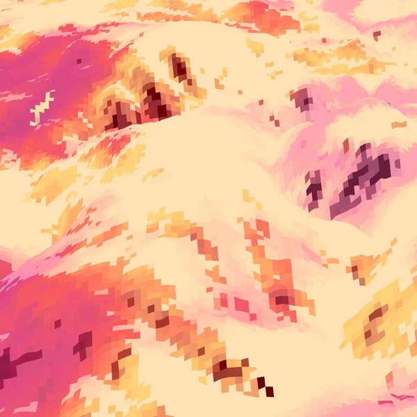 Topoğrafik Peyzaj Haritalı Soyut Arkaplan Desenli Dağlar Tepelerle Piksellenmiş Yapı — Stok Vektör