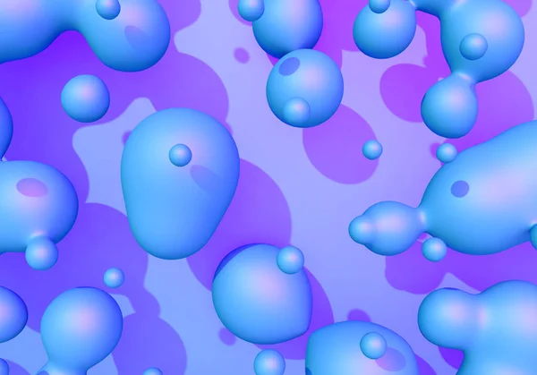 Fond Abstrait Avec Des Gouttes Liquides Bleues Violettes Dans Style — Photo